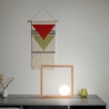 Lámpara LED de mesa diseño en madera con pantalla esférica de vidrio Kark Rebajas
