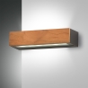Aplique LED de pared para exterior en madera de teca y vidrio Hazel Rebajas