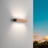 Aplique LED de pared para exterior en madera de teca y vidrio Hazel Catálogo