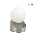 Lámpara LED moderna de mesa para dormitorio con esfera de vidrio soplado Gravity Promoción