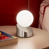 Lámpara LED moderna de mesa para dormitorio con esfera de vidrio soplado Gravity Venta
