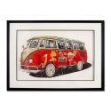 Cuadro vintage collage efecto 3D 70x50cm furgoneta años 60-70 Arti Oferta