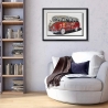 Cuadro vintage collage efecto 3D 70x50cm furgoneta años 60-70 Arti Venta