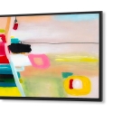 Cuadro abstracto 124x64cm pintado en plexiglás con marco negro Druvt Oferta