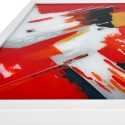 Cuadro moderno abstracto 64x64cm pintado sobre plexiglás con marco blanco Tyvek Oferta