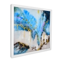 Cuadro abstracto en plexiglás 64x64cm pintura moderna marco blanco Lazur Promoción