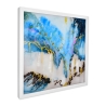 Cuadro abstracto en plexiglás 64x64cm pintura moderna marco blanco Lazur Promoción
