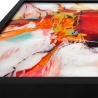 Cuadro abstracto moderno 64x64cm pintado en plexiglás marco negro Tzarb Rebajas