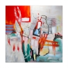 Cuadro abstracto en lienzo 100x100cm pintura moderna multicolor Prynk Oferta