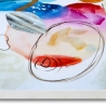 Cuadro abstracto geométrico 120x80cm pintura moderna multicolor Nadiv Oferta