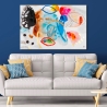 Cuadro abstracto geométrico 120x80cm pintura moderna multicolor Nadiv Venta
