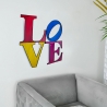 Cuadro metálico 3D multicolor 81x81 cm con inscripción LOVE Kokhannya Venta