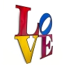 Cuadro metálico 3D multicolor 81x81 cm con inscripción LOVE Kokhannya Rebajas