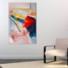 Cuadro abstracto moderno 80x120 cm pintado multicolor en relieve Arket Venta