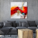 Cuadro moderno multicolor 100x100cm pintura abstracta sobre lienzo Zynar Venta