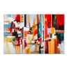 Conjunto de 3 cuadros abstractos modernos en lienzo 120x80cm tríptico de pinturas Fiora Oferta