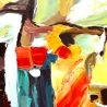 Conjunto de 3 cuadros abstractos modernos en lienzo 120x80cm tríptico de pinturas Fiora Rebajas