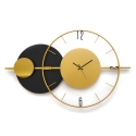 Reloj de pared 81x50cm diseño moderno metal dorado Tempo Oferta