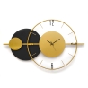 Reloj de pared 81x50cm diseño moderno metal dorado Tempo Oferta