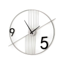 Reloj de pared de diseño moderno minimalista 65x60 cm en metal Rondo Promoción