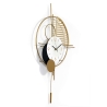Reloj de pared 53x85cm con péndulo diseño moderno en metal dorado Vira Oferta