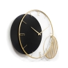 Reloj de pared 75x68 cm diseño moderno geométrico negro y oro Celo Oferta