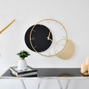 Reloj de pared 75x68 cm diseño moderno geométrico negro y oro Celo Venta