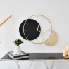 Reloj de pared 75x68 cm diseño moderno geométrico negro y oro Celo Venta