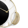 Reloj de pared 75x68 cm diseño moderno geométrico negro y oro Celo Rebajas