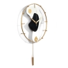 Reloj de pared moderno 42x67cm en metal dorado con péndulo Bynok Rebajas