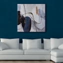 Cuadro abstracto moderno sobre lienzo 100x100cm decoraciones en relieve Zorya Venta
