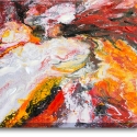 Cuadro abstracto 100x100 cm impresión sobre lienzo decoraciones en relieve Kanea Oferta