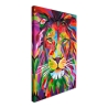 Cuadro moderno impresión sobre lienzo 50x70 cm león pop art multicolor Zora Promoción