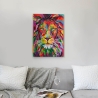 Cuadro moderno impresión sobre lienzo 50x70 cm león pop art multicolor Zora Venta