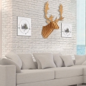 Decoración de pared cabeza de reno puzzle 3D en madera MDF Fira Descueto