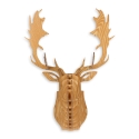 Decoración de pared cabeza de reno puzzle 3D en madera MDF Fira Catálogo