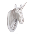 Cabeza de unicornio puzzle 3D decoración de pared en madera MDF Nyoma Promoción