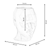 Vaso de diseño en fibra de vidrio efecto metal rostro femenino Ruzid-M Catálogo