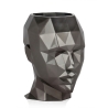 Vaso de diseño en fibra de vidrio efecto metal rostro femenino Ruzid-M Venta