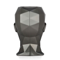 Vaso de diseño en fibra de vidrio efecto metal rostro femenino Ruzid-M Rebajas