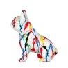 Estatua bulldog francés pop art de resina multicolor Forma XL Rebajas