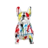 Estatua bulldog francés pop art de resina multicolor Forma XL Descueto