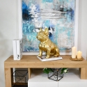 Escultura bulldog francés en resina dorada estatua diseño moderno Forma-G Venta