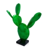 Escultura de cactus en resina estatua moderna verde metalizado Roka Oferta