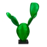 Escultura de cactus en resina estatua moderna verde metalizado Roka Rebajas