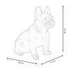 Escultura bulldog francés en resina multicolor estatua arte pop Forma-PA Coste