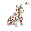 Escultura bulldog francés en resina multicolor estatua arte pop Forma-PA Promoción