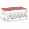Juego de 6 vasos de agua transparentes 300ml en vidrio soplado Acapulco Promoción