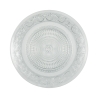 Juego de platos 18 piezas de vidrio transparente con decoración para 6 personas Imperial Descueto