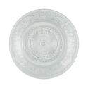 Juego de platos 18 piezas de vidrio transparente con decoración para 6 personas Imperial Stock